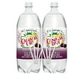 thumbnail image 1 of DRINK WATER Canada Dry Black Cherry Sparkling Seltzer Water 2 Liter Bottle (Pack of 2) with Colorful and White Straws, 1 of 2