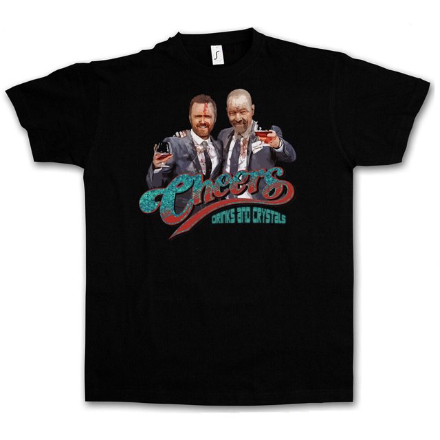 DRINKS & CRYSTALS TSHIRT Breaking Walter Mr. White Pinkman Bad