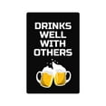 thumbnail image 1 of DRINKS WELL WITH OTHERS Decal alcohol drunk drink bar tavern | Indoor/Outdoor | 7" Tall, 1 of 4
