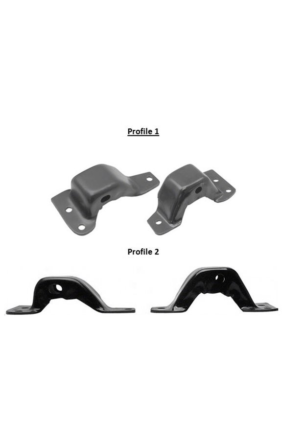 DRIVER AND PASSENGER SIDE PAIR OF ENGINE MOUNT BRACKETS; FOR MODELS WITH BIG BLOCK V8; MADE OF STEEL