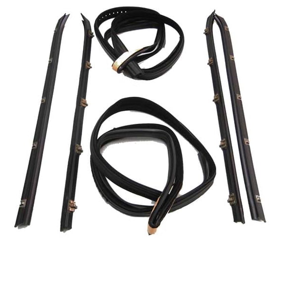 DRIVER OR PASSENGER SIDE DOOR WINDOW CHANNEL KIT; 6 PARTS