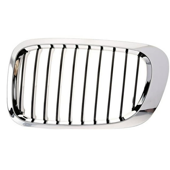DRIVER SIDE GRILLE; TO 03/2003 PRODUCTION DATE; ALL BLACK FINS WITH   CHROME OUTER MOLDING; MADE OF PLASTIC