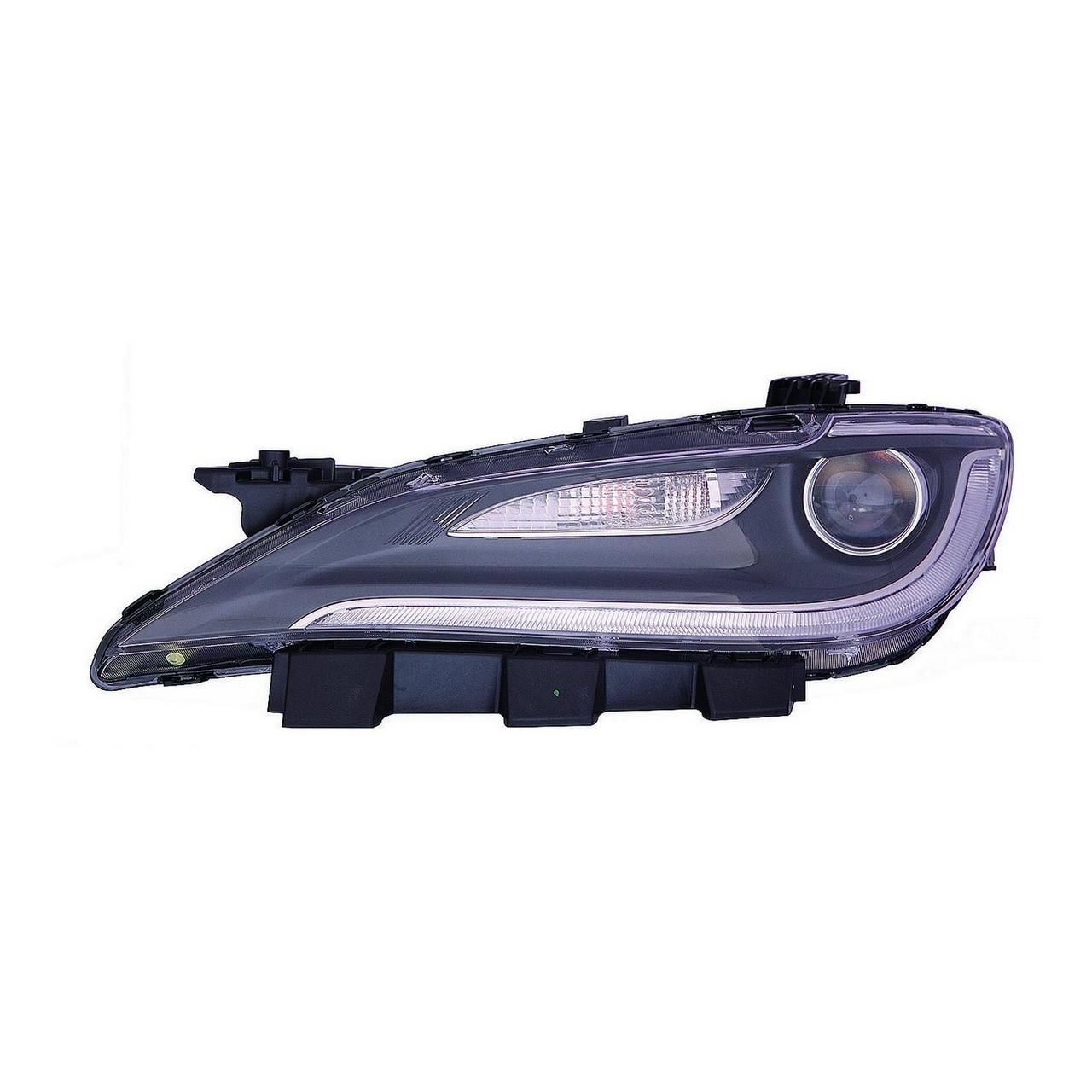 DRIVER SIDE HALOGEN HEAD LIGHT ASSEMBLY; WITH LED DAYTIME RUNNING LAMPS ...