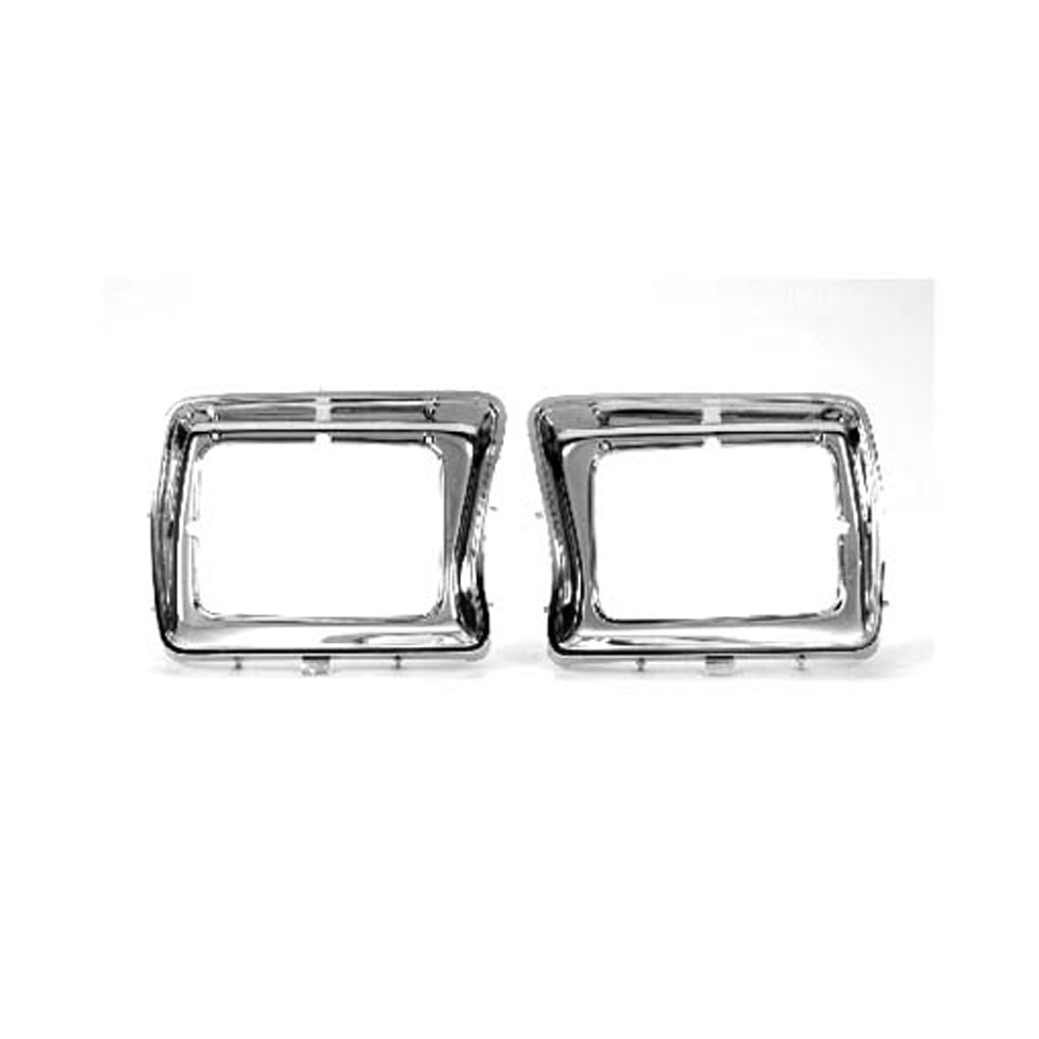 DRIVER SIDE HEADLIGHT BEZEL; ALL CHROME; FOR USE WITH SQUARE LAMPS