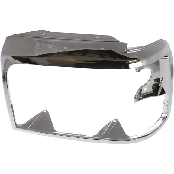 DRIVER SIDE HEADLIGHT BEZEL; CHROME; MADE OF PLASTIC