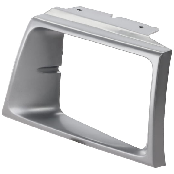 DRIVER SIDE HEADLIGHT BEZEL; SILVER; FOR USE WITH SEALED BEAM LAMPS