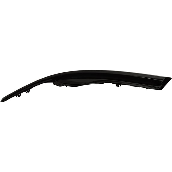 DRIVER SIDE HEADLIGHT COVER; PAINTED GLOSS BLACK; MADE OF ABS PLASTIC