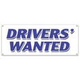 thumbnail image 1 of DRIVERS WANTED BANNER SIGN cdl taxi limousine bus truck delivery, 1 of 4