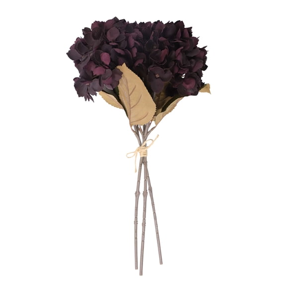 My Texas House Fall Faux Hydrangea Bundle, Dark Purple, 20"