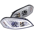 thumbnail image 1 of DRL LED Light Bar Strip Projector Headlight Head Lamp Replacement in Chrome Housing Clear Lens Made For And Compatible With 2006 - 2013 Chevy Chevrolet Impala 06 07 08 09 10 11 12 13, 1 of 7