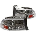 thumbnail image 1 of DRL LED Light Strip Headlight Head Lamp Replacement in Chrome Housing Clear Lens Made For And Compatible With 1997 - 2004 Dodge Dakota 98-03 Durango, 1 of 2