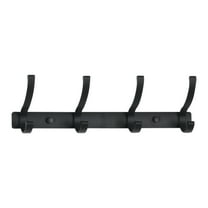 REGALWOVEN 1 Pack Coat Rack Wall Mount, Coat Hook, Hat Rack, Wall Hooks for Hanging with 5 Hooks for Entryway, Bedroom Black