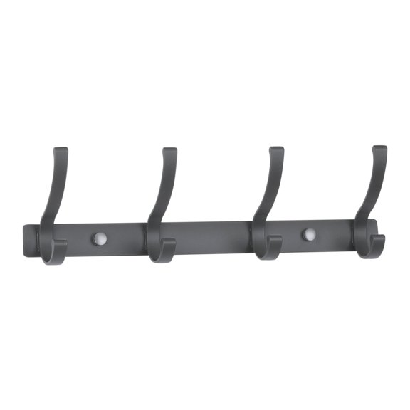 REGALWOVEN 1 Pack Coat Rack Wall Mount, Coat Hook, Hat Rack, Wall Hooks for Hanging for Entryway, Bedroom Gray 4 Hooks