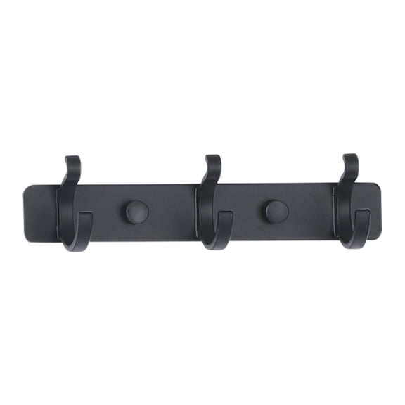 REGALWOVEN 1 Pack Coat Rack Wall Mount, Metal Coat Hook, Hat Rack, Wall Hooks for Hanging with 3 Hooks for Entryway, Bathroom, Bedroom 7*1in Black