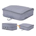 thumbnail image 1 of REGALWOVEN 1 Pack Foldable Clothes Storage, Storage Bags, Moving Bags for Organizing Bedroom, Clothing, Storage Containers with Handles Gray 15.5*12*7in, 1 of 7