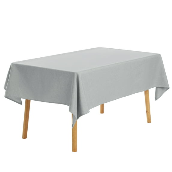 REGALWOVEN 1 Pack Rectangle Tablecloth Cotton Linen Table Cover for Dining Room, Grey 55'x79'