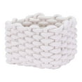 thumbnail image 1 of REGALWOVEN 1 Pack Woven Storage Basket Bin, Shelf Closet with Handles for Home Decor White 7.5*6*5in, 1 of 5