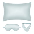 thumbnail image 1 of REGALWOVEN 1 Pcs Breathable Pillow Case with Envelope, Satin Pillowcases for Hair and Skin Light Blue Queen, 1 of 7