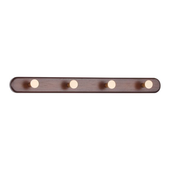 REGALWOVEN 1 Pcs Coat Rack Wall Mount, Metal Wood Coat Hook for Hanging with 4 Hooks, Hat Rack, Wall Hooksfor Entryway, Bathroom, Bedroom Brown