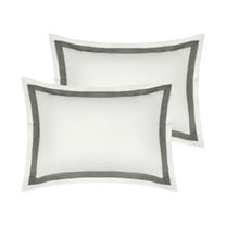 DRMHM 2 Pack Pillow Shams with Envelope Closure, White Queen (20"x30")