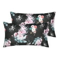 thumbnail image 1 of REGALWOVEN 2 Pack Pillowcase for Hair and Skin, Soft Floral Pillow Cases Black Queen, 1 of 8