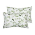 thumbnail image 1 of REGALWOVEN 2 Pack Pillowcase with Envelope Closure, Floral Pillow Cases for Hair Emerald Green Queen, 1 of 7