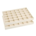 thumbnail image 1 of REGALWOVEN 2 Pack Stackable Velvet Accessory Organizer Trays with Removable Dividers for Drawer Yellow 30 Grid Tray, 1 of 7