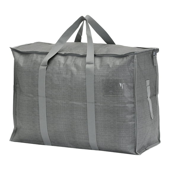 REGALWOVEN 4 Packs Clothes Storage,Foldable Storage Bags,Moving Bags for Organizing Bedroom,Closet Organizers and Storage with Handles Grey 27*10.5*17.5in