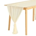 thumbnail image 1 of REGALWOVEN 6 Pack Chiffon Table Runners for Wedding or Party Beige 28x120 inch, 1 of 6