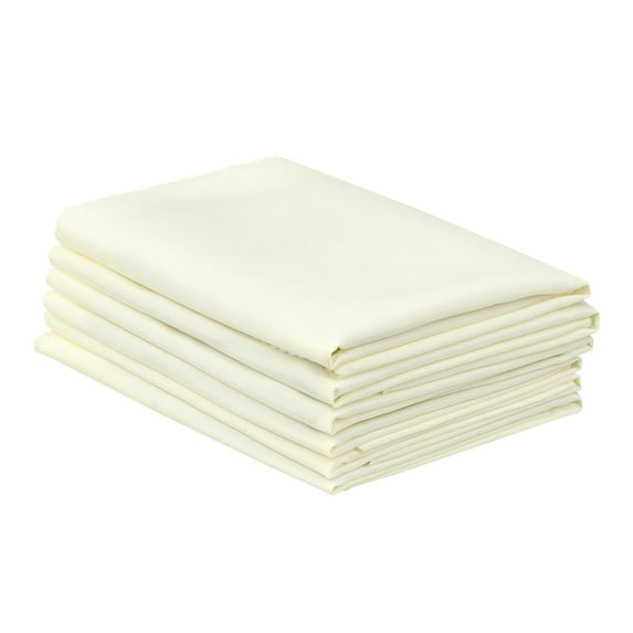 REGALWOVEN 6 Pack Polyester Cloth Napkins Dinner Napkins Cloth for Banquet Beige 19"x19"