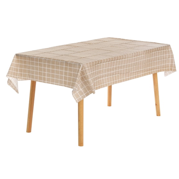 REGALWOVEN 6 Pack Rectangle Tablecloth Wrinkle Waterproof Plastic Table Cover for Party and Dining Room Coffee 54' x 71'