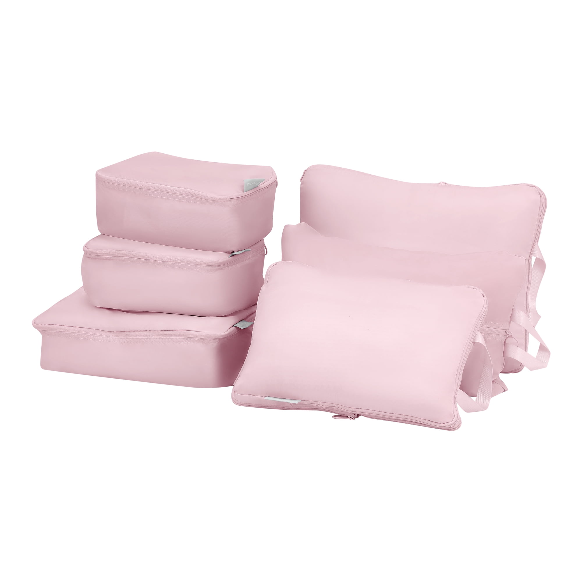 REGALWOVEN 6 Set Travel Bag for Storage,Lightweight Travel Essentials,Travel Accessories for Travel Toiletry Bag Sets Pink 15.5*12*4in