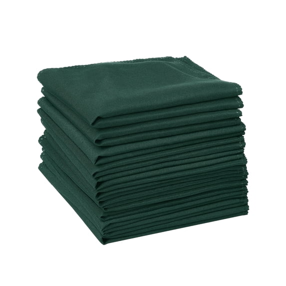 REGALWOVEN Cloth Napkins Set of 12 Satin Napkins Cloth Washable Green 12"x12"