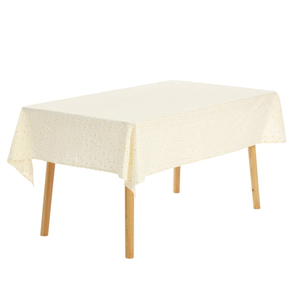 REGALWOVEN Uxcell Cotton Tablecloth Soft Table Cover for Kitchen Dining Room, Yellow 55"x55"