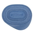 thumbnail image 1 of REGALWOVEN Farmhouse Placemats Set of 6 Oval Placemats for Dining Table Decor Indoor Outdoor Kitchen Table Mat Wipe Clean Blue 19.7*14Inch, 1 of 6