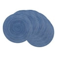 thumbnail image 1 of REGALWOVEN Farmhouse Placemats Set of 6 Woven Placemats for Dining Table Decor Indoor Outdoor Washable Kitchen Table Mat Wipe Clean Dark Blue 15x15in, 1 of 6