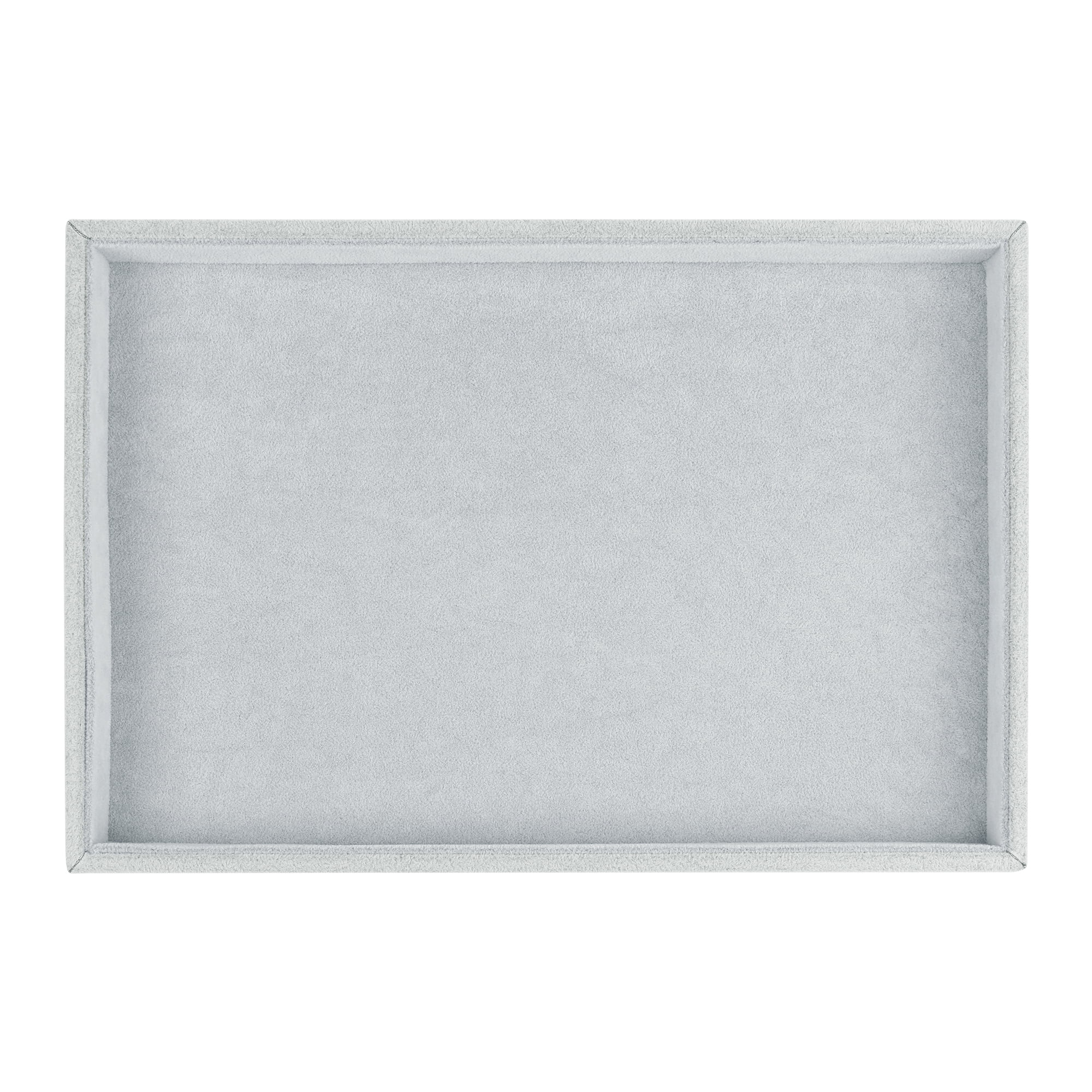 VEE&CO. Jewelry Organizer Tray - 35 Grid Stackable Tray, Grey PU Leather, Drawer Insert For Earrings, Rings, Necklaces, Bracelets, With Suede Lining