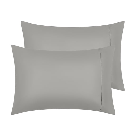 REGALWOVEN Pillow Cases Set of 2 with Envelope Closure Pillow Covers, Gift for Women Men Gray Queen