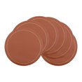 thumbnail image 1 of REGALWOVEN Placemats Set of 6 Faux Leather Placemats for Kitchen Dining Table Decor Washable Heat Resistant Table Placemats Wipeable Table Mat Brown 15*15in, 1 of 7
