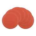 thumbnail image 1 of REGALWOVEN Placemats Set of 6 Faux Leather Placemats for Kitchen Dining Table Decor Washable Heat Resistant Table Placemats Wipeable Table Mat Orange 15*15in, 1 of 7