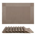 thumbnail image 1 of REGALWOVEN Placemats Set of 8, Vinyl  Placemats for Kitchen Dining Table Decor Washable Heat Resistant Table Placemats Wipeable Table Mat Coffee 18*12in, 1 of 7