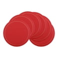 thumbnail image 1 of REGALWOVEN Placemats Set of 6 Faux Leather Placemats for Kitchen Dining Table Decor Washable Heat Resistant Table Placemats Wipeable Table Mat Red 15*15in, 1 of 7