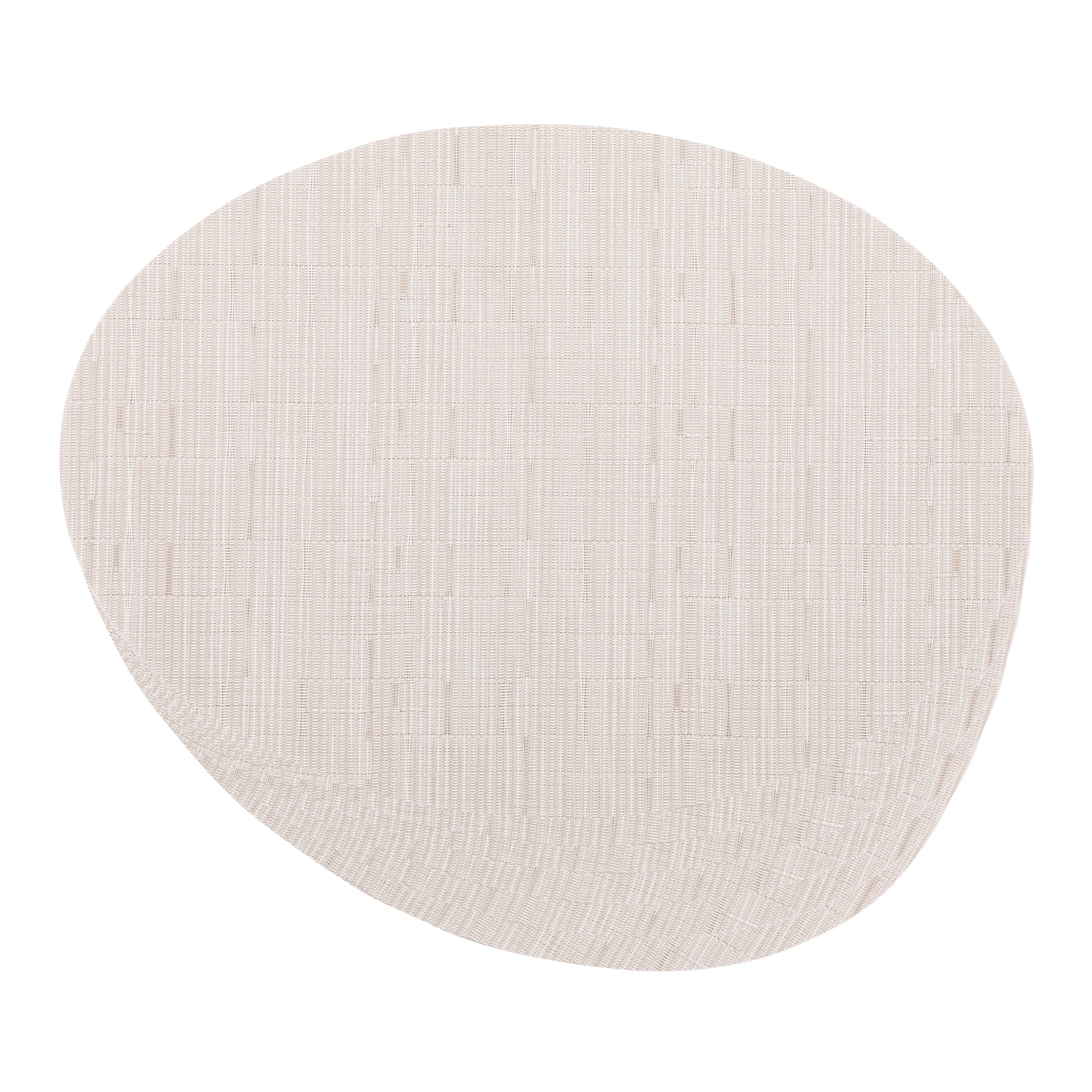 REGALWOVEN Placemats Set of 6 Oval Placemats for Kitchen Dining Table Decor Table Placemats Wipeable Table Mat Beige 18*12.5Inch