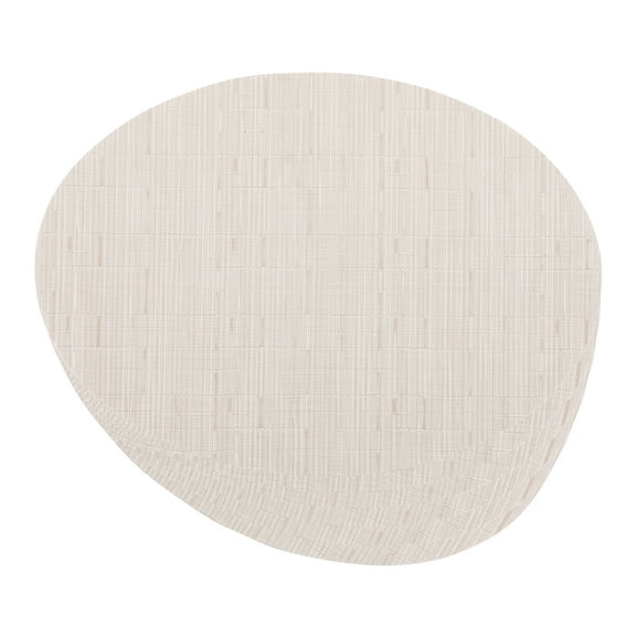 REGALWOVEN Placemats Set of 6 Oval Placemats for Kitchen Dining Table Decor Table Placemats Wipeable Table Mat Beige 18*12.5Inch