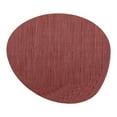 thumbnail image 1 of REGALWOVEN Placemats Set of 6 Oval Placemats for Kitchen Dining Table Decor Table Placemats Wipeable Table Mat Burgundy 18*12.5Inch, 1 of 7