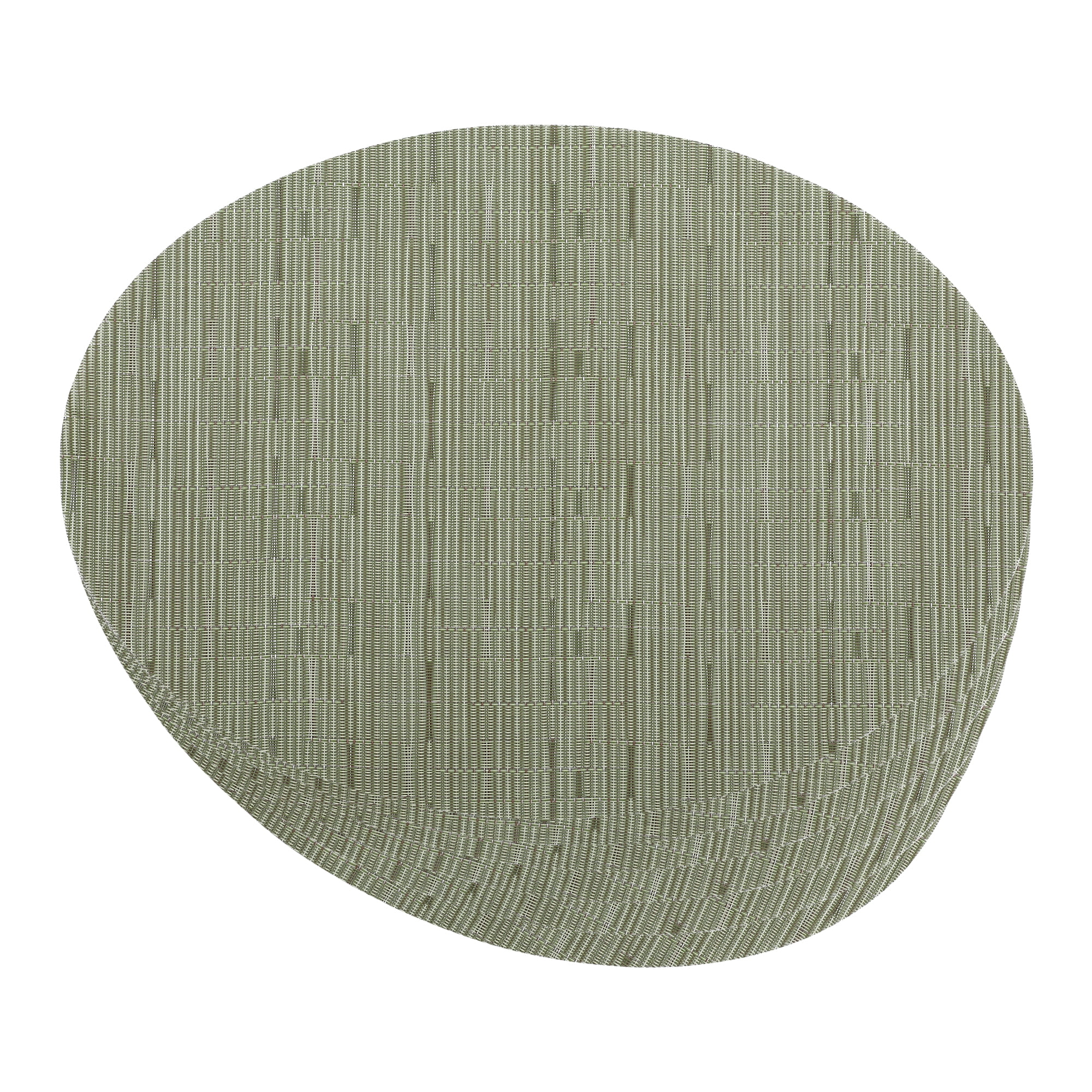 REGALWOVEN Placemats Set of 6 Oval Placemats for Kitchen Dining Table Decor Table Placemats Wipeable Table Mat Green 18*12.5Inch