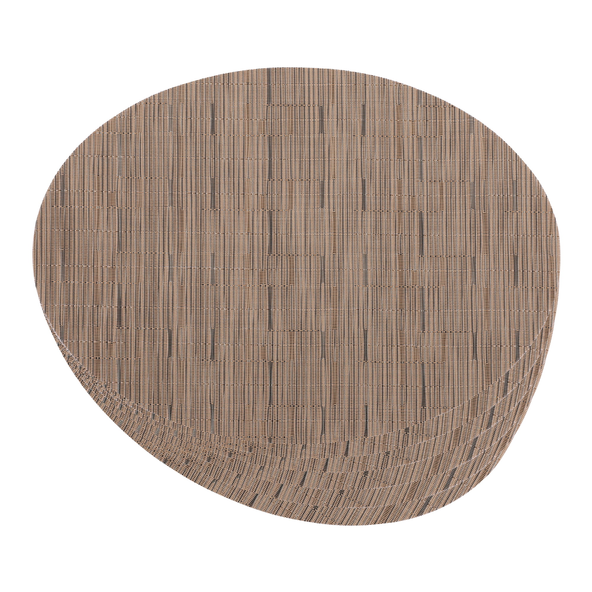 REGALWOVEN Placemats Set of 6 Oval Placemats for Kitchen Dining Table Decor Table Placemats Wipeable Table Mat Light Brown 18*12.5Inch