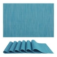 thumbnail image 1 of REGALWOVEN Placemats Set of 6 Placemats for Kitchen Dining Table Decor Washable Table Placemats Wipeable Table Mat Blue 18*12Inch, 1 of 7