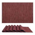 thumbnail image 1 of REGALWOVEN Placemats Set of 6 Placemats for Kitchen Dining Table Decor Washable Table Placemats Wipeable Table Mat Burgundy 18*12Inch, 1 of 7