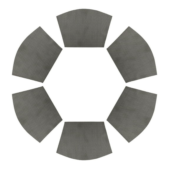 REGALWOVEN Placemats Set of 6 Solid Placemats for Kitchen Dining Table Decor Heat Resistant Table Placemats Wipeable Table Mat Black 17*11.5Inch